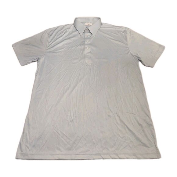 NWOT Collars & Co Men’s XL English Spread Collar Polo Shirt – Light Blue Solid - Picture 2 of 7